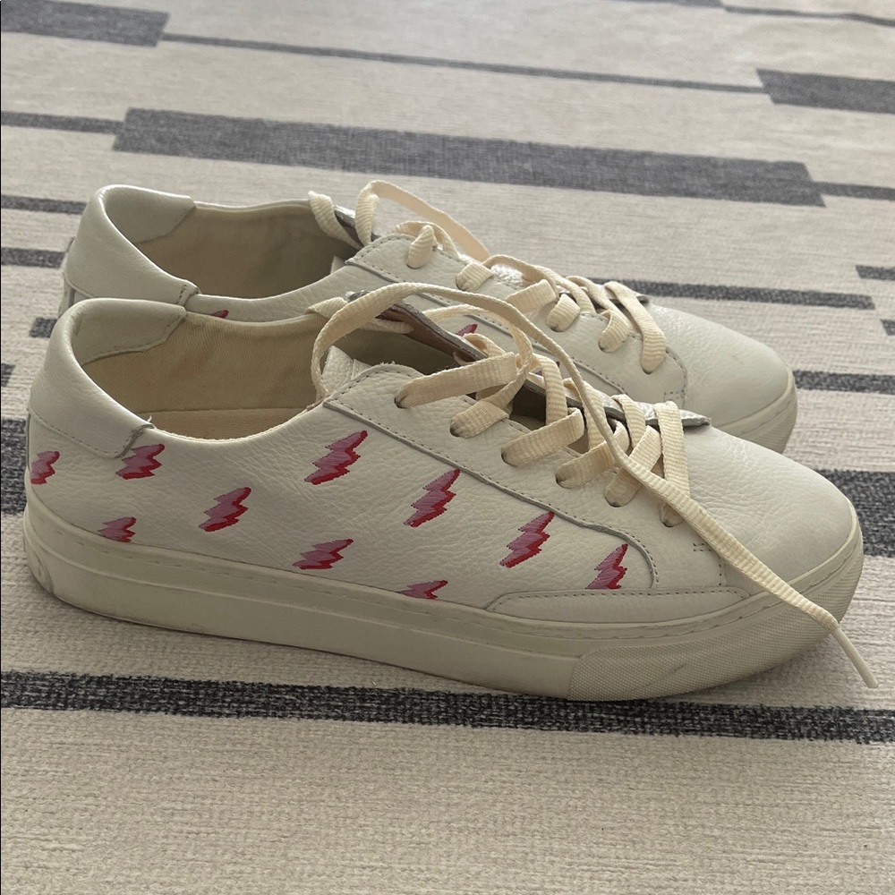 Soludos Womens Ibiza Lightening Sneaker White Size 9.5